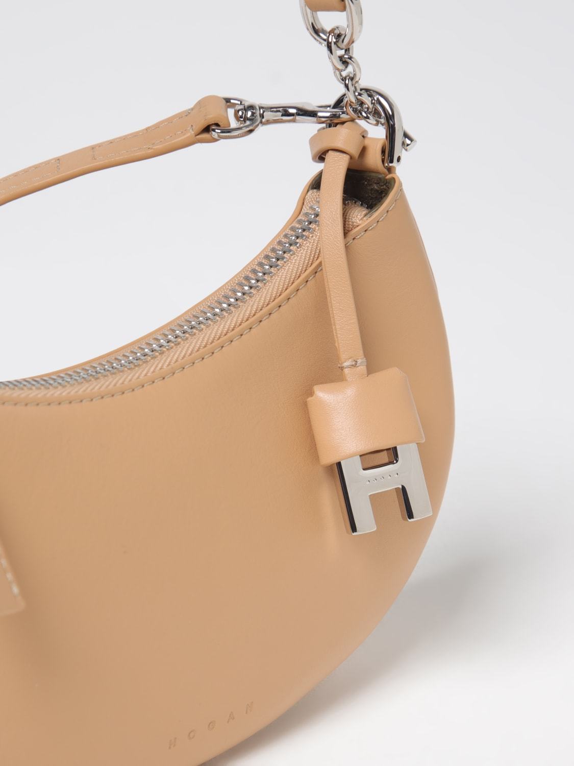 Hogan Tracollina Shoulder Bag In Sand-colored