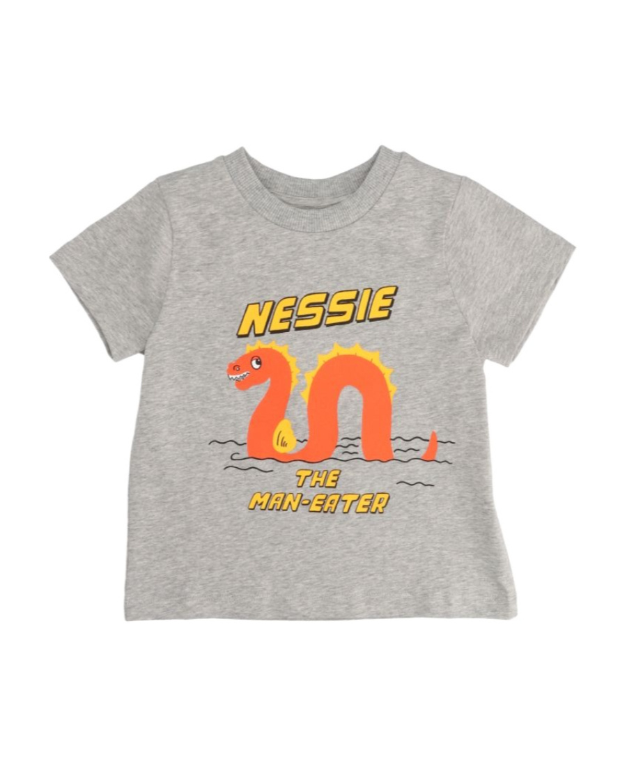 Mini Rodini Nessie Graphic-print T-shirt In Gray