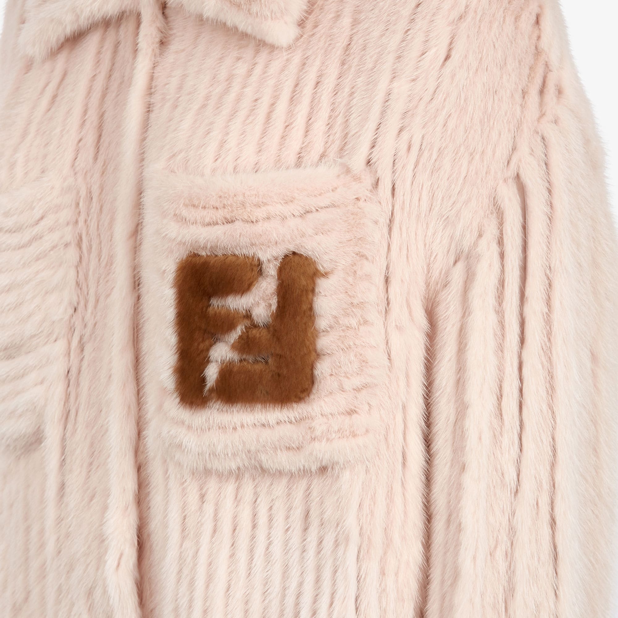 Fendi Pink Mink Go-to Jacket In Pink