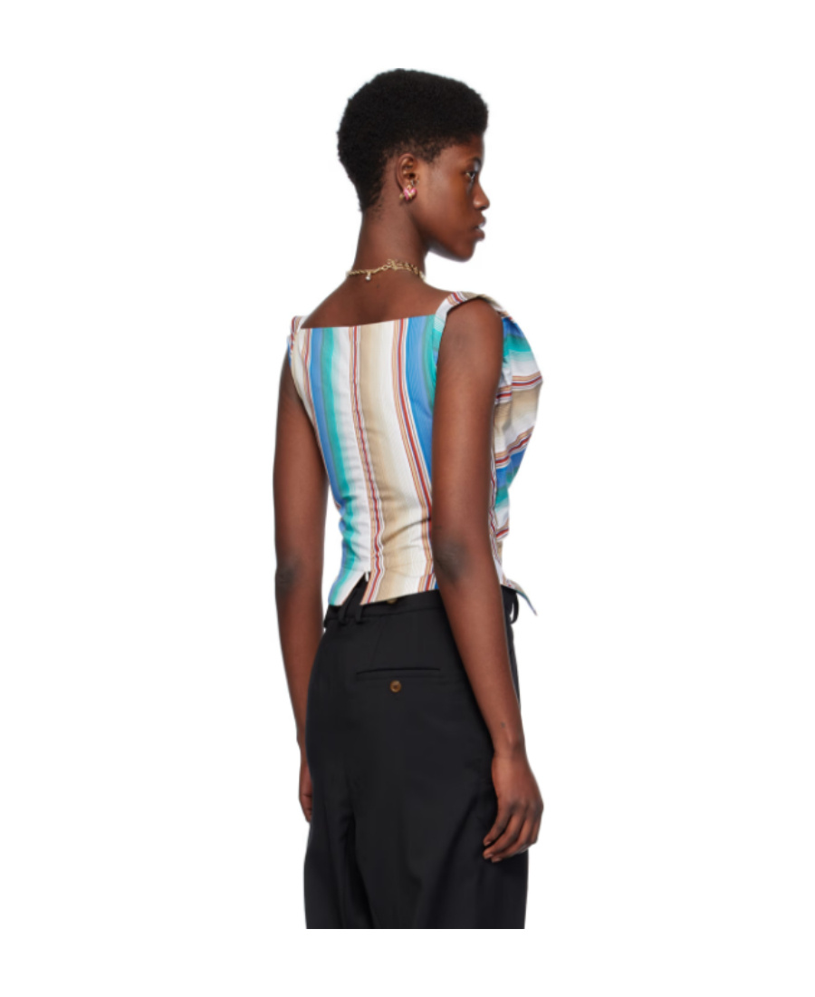 Vivienne Westwood Striped Vest In Black