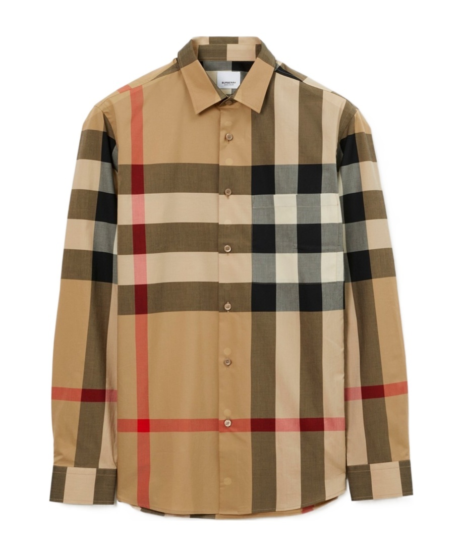 Burberry Summerton Long-sleeved Check Shirt In Brown