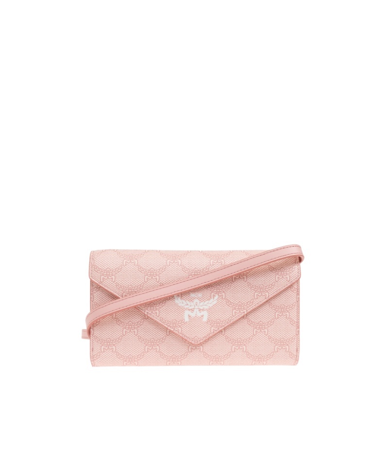 Mcm Flip Wallet In Pink
