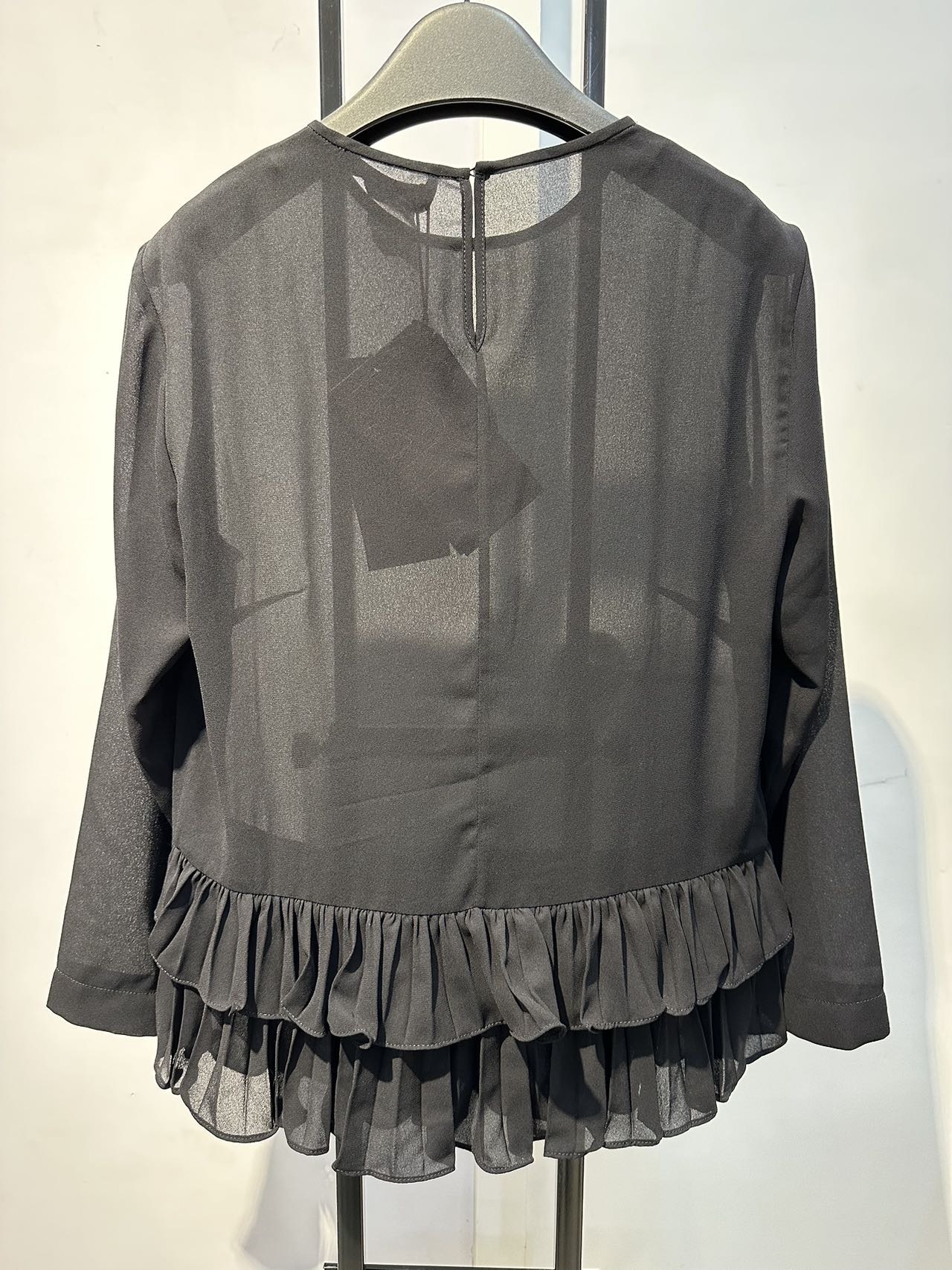 Max Mara Long-sleeved Blouse In Black