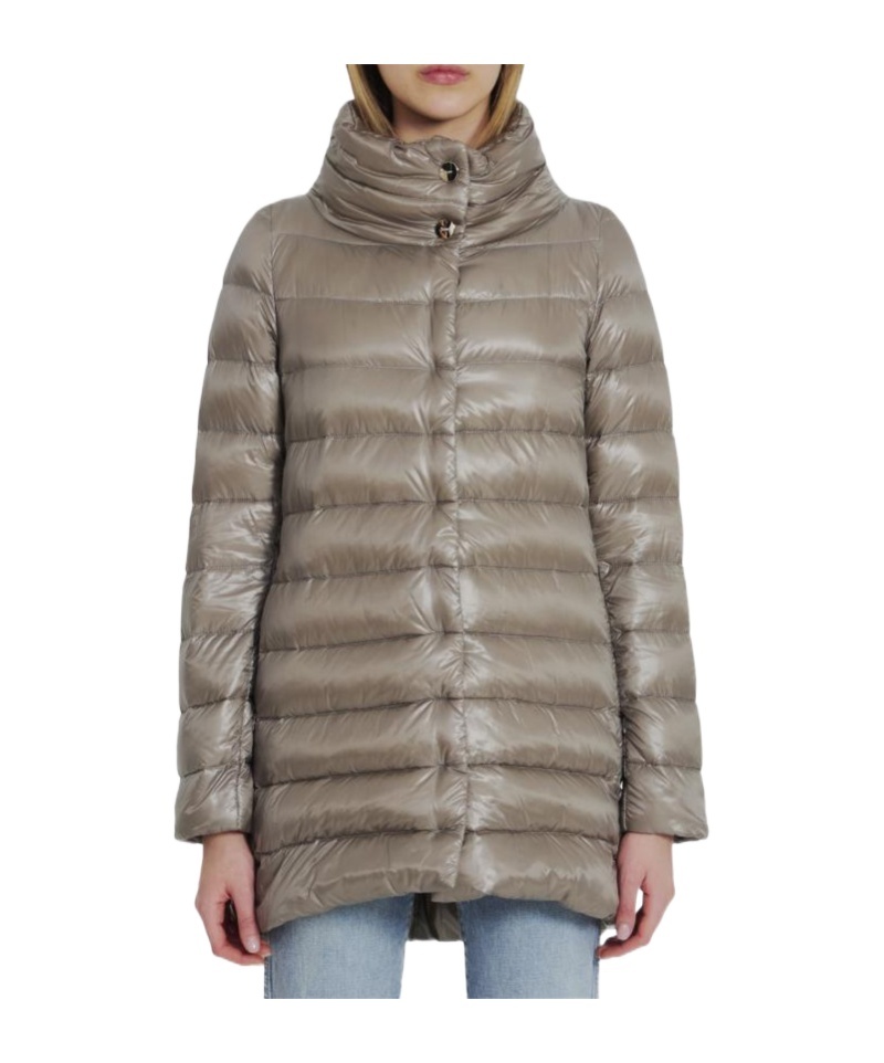 Herno Down Jacket In Nylon In Gray