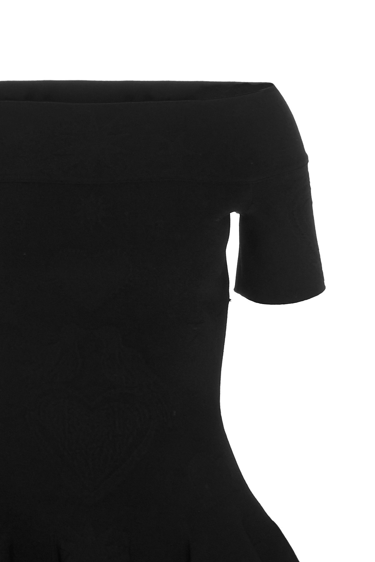 ALEXANDER MCQUEEN OFF-SHOULDER SKATER DRESS
