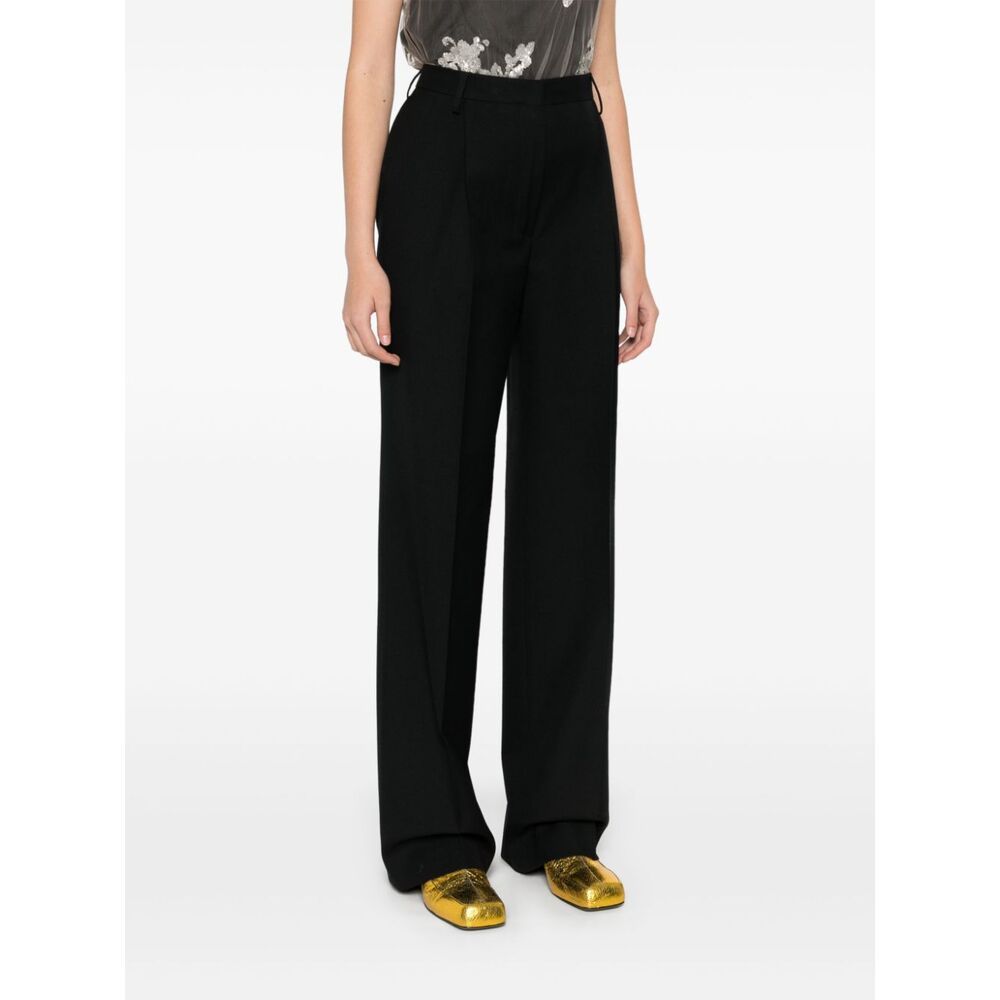Dries Van Noten Elastic Waist Casual Pants In Black