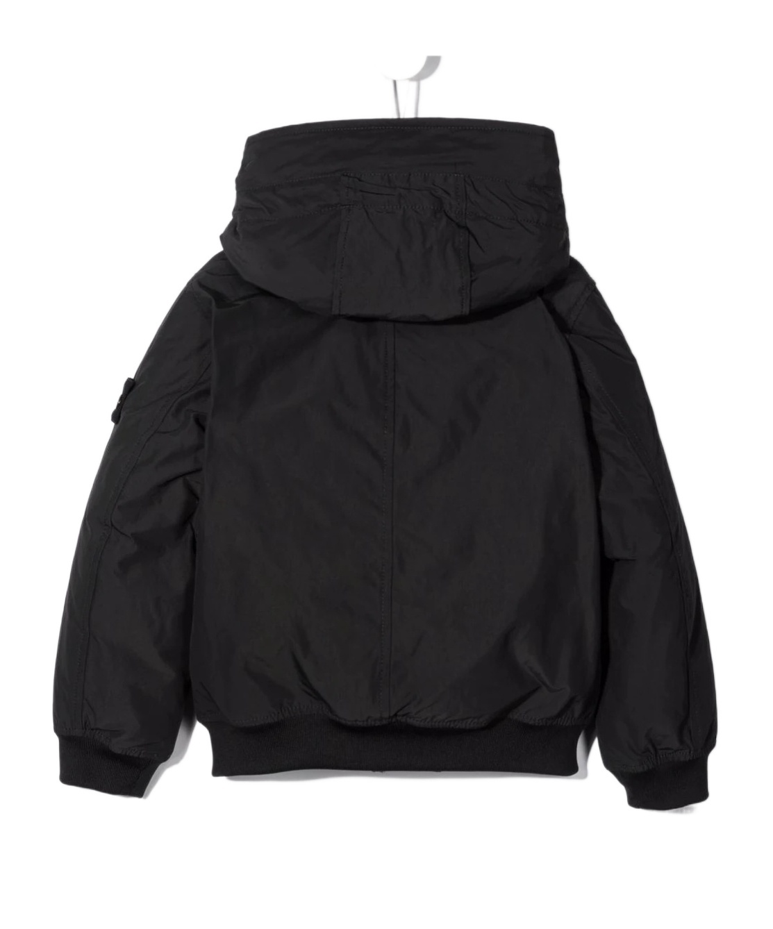 Stone Island Logo-patch Hooded Down Jacket In Blue