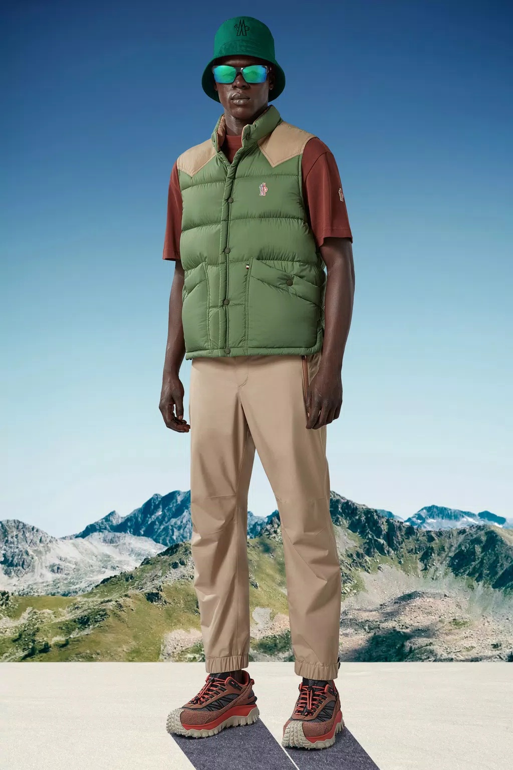 Moncler Grenoble Veny Nylon Quilted Down Vest In Green