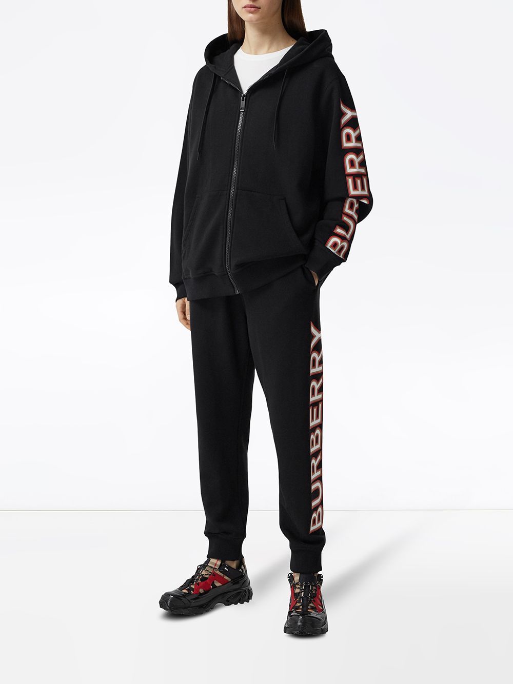 BURBERRY LOGO PRINT TRACK PANTS