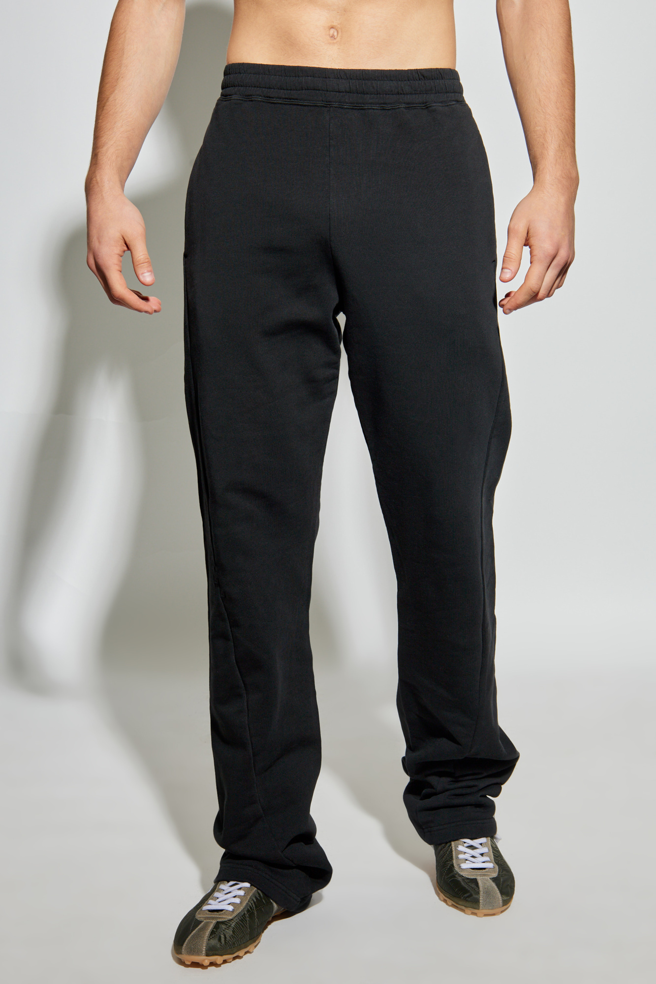 Mm6 Maison Margiela Track Pants With A Stretchy Waistband In Black