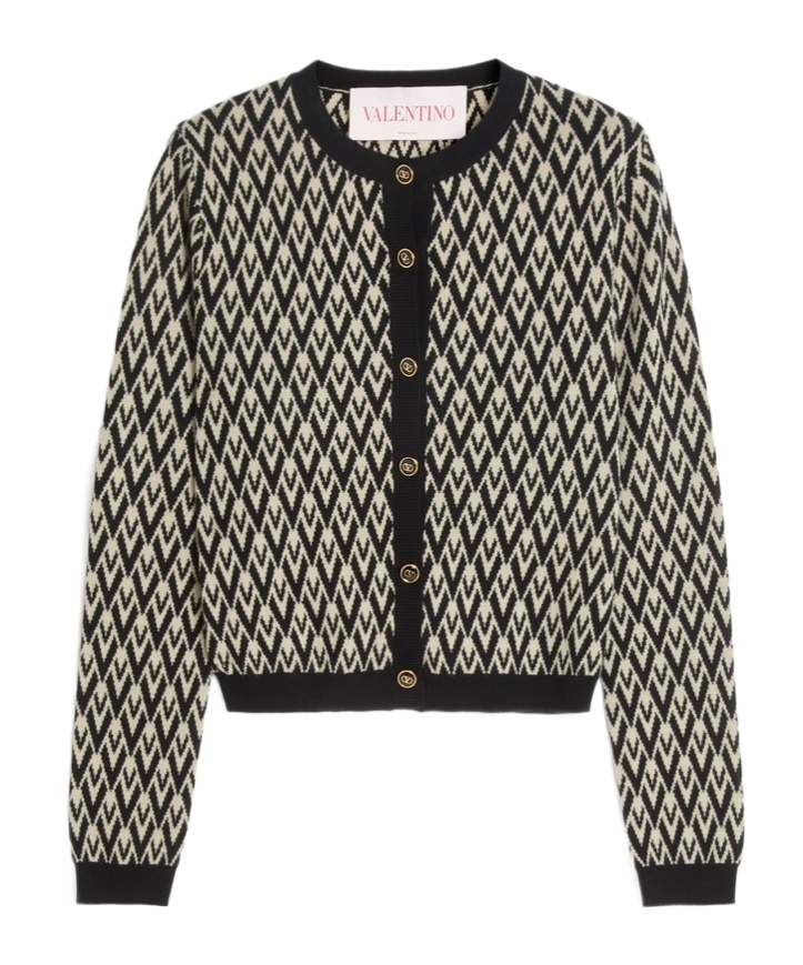 Valentino Knitwear Logo In Black