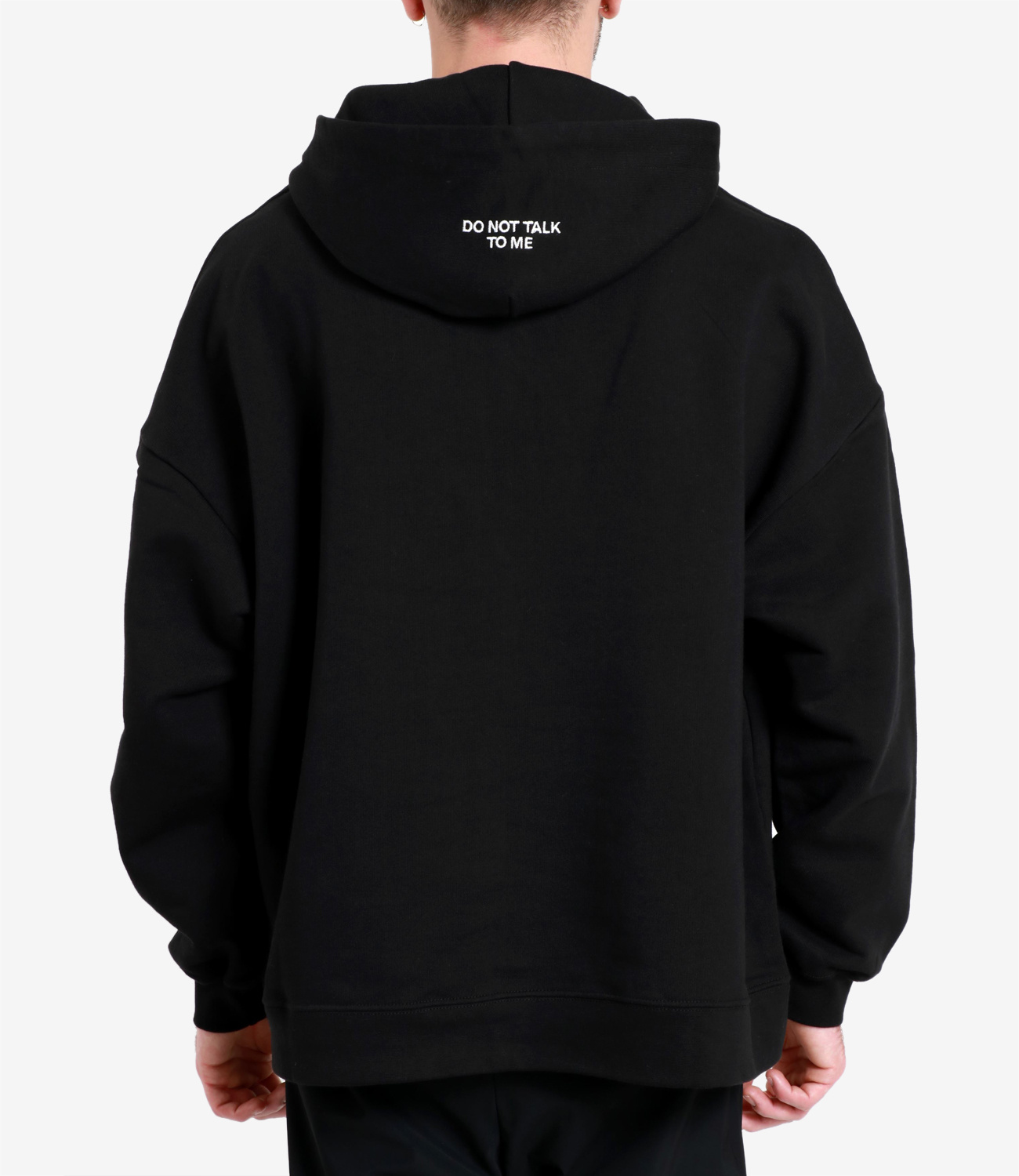 Gcds Do Not Talk To Me Cotton Hoodie In Black
