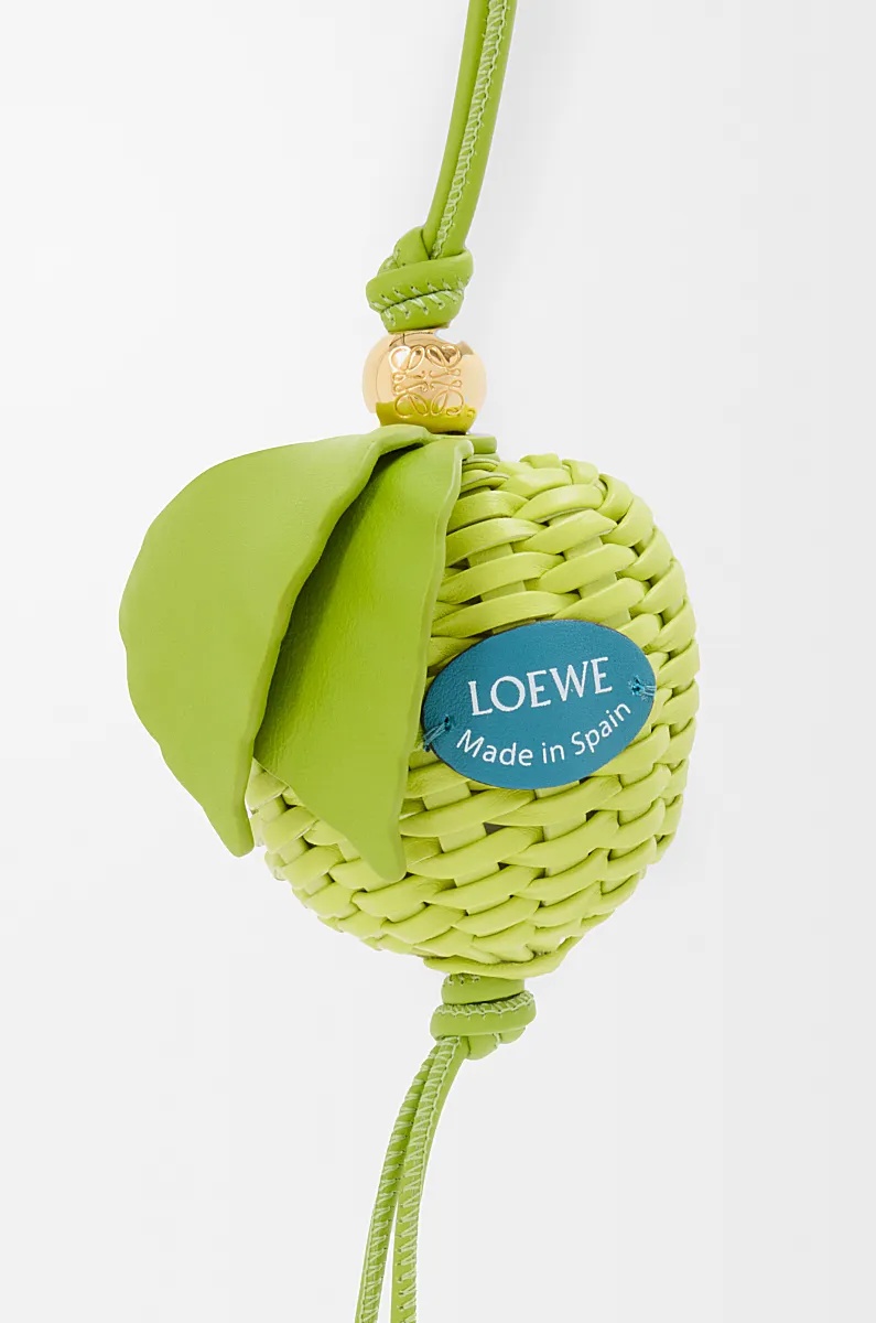 Loewe Apple Leather Charm In Green