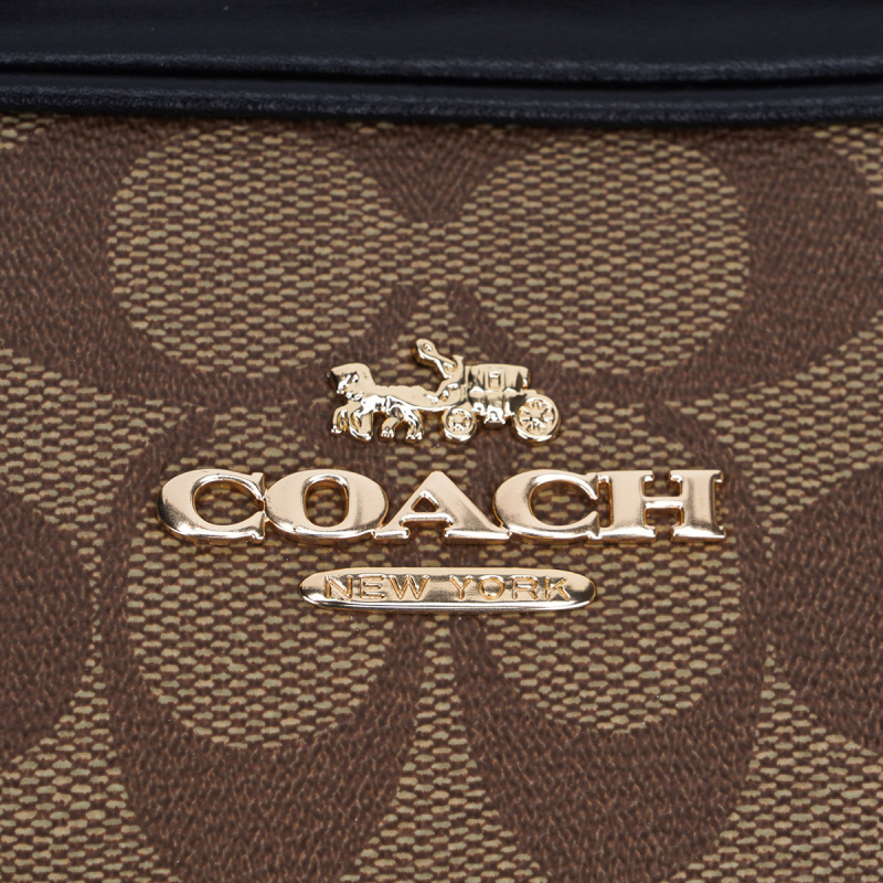 Coach Mini Jamie Logo Satchel Bag In Brown
