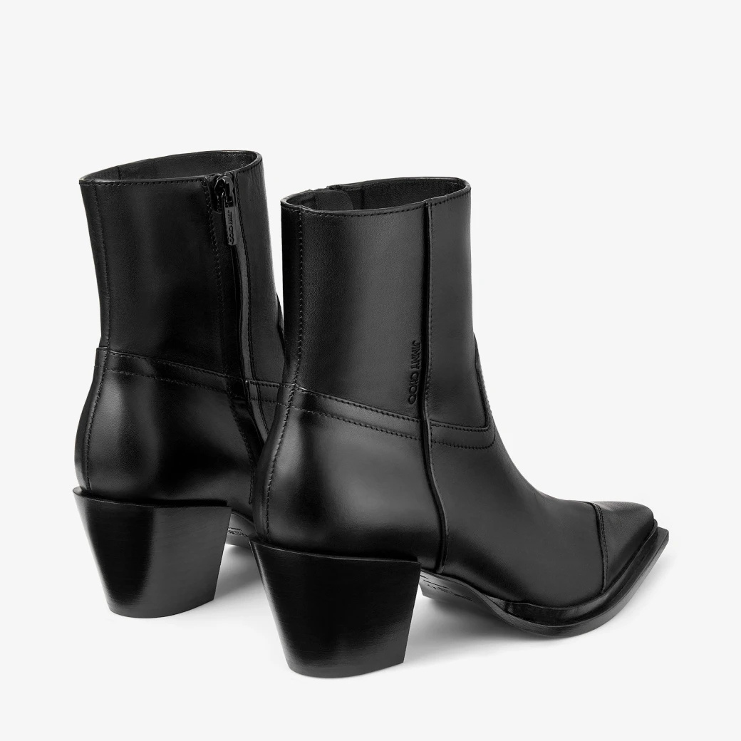 Jimmy Choo Cece 60 Leather Ankle Boots In Black