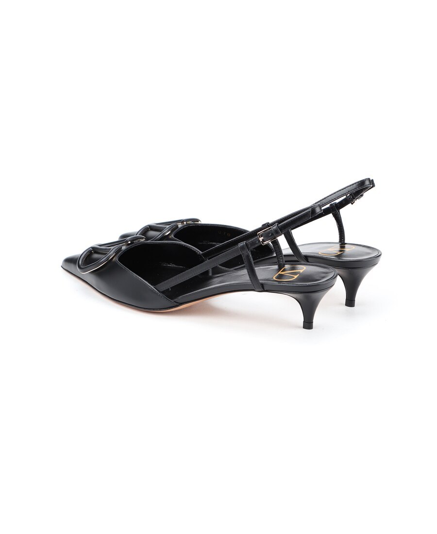 Valentino Vlogo 40 Patent Slingback Pump In Black