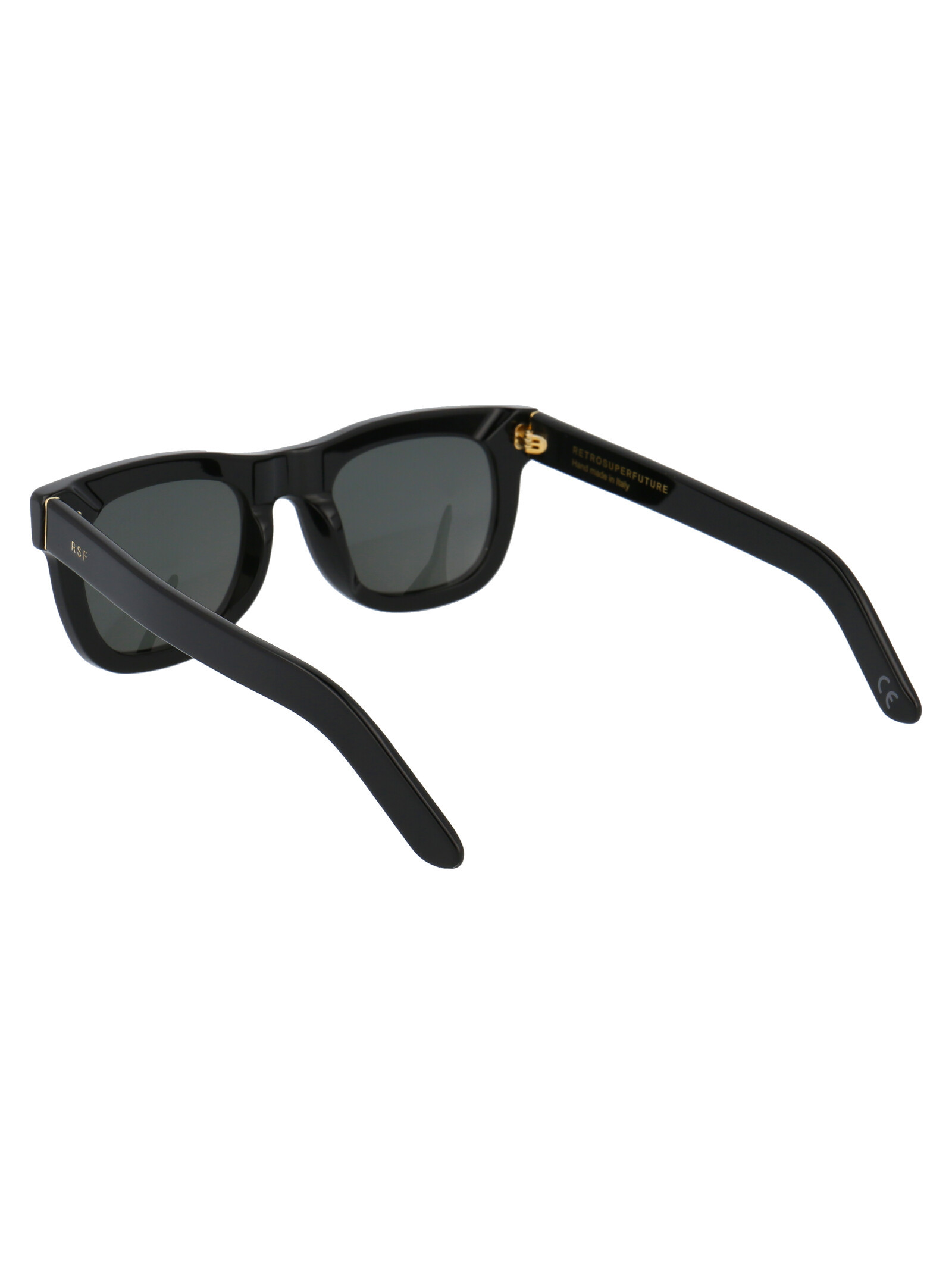 Retrosuperfuture Black Logo Sunglasses In Black