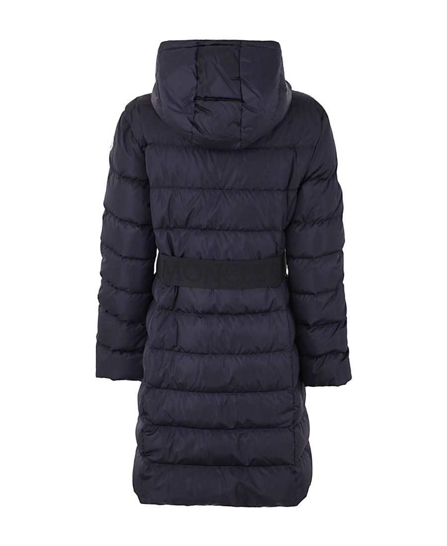 Moncler Hooded Puffer Coat In Blue