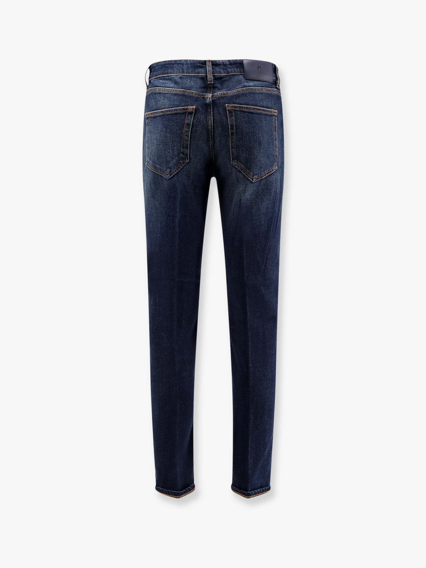 Pt Torino Denim Trousers With Belt Loops In Blue