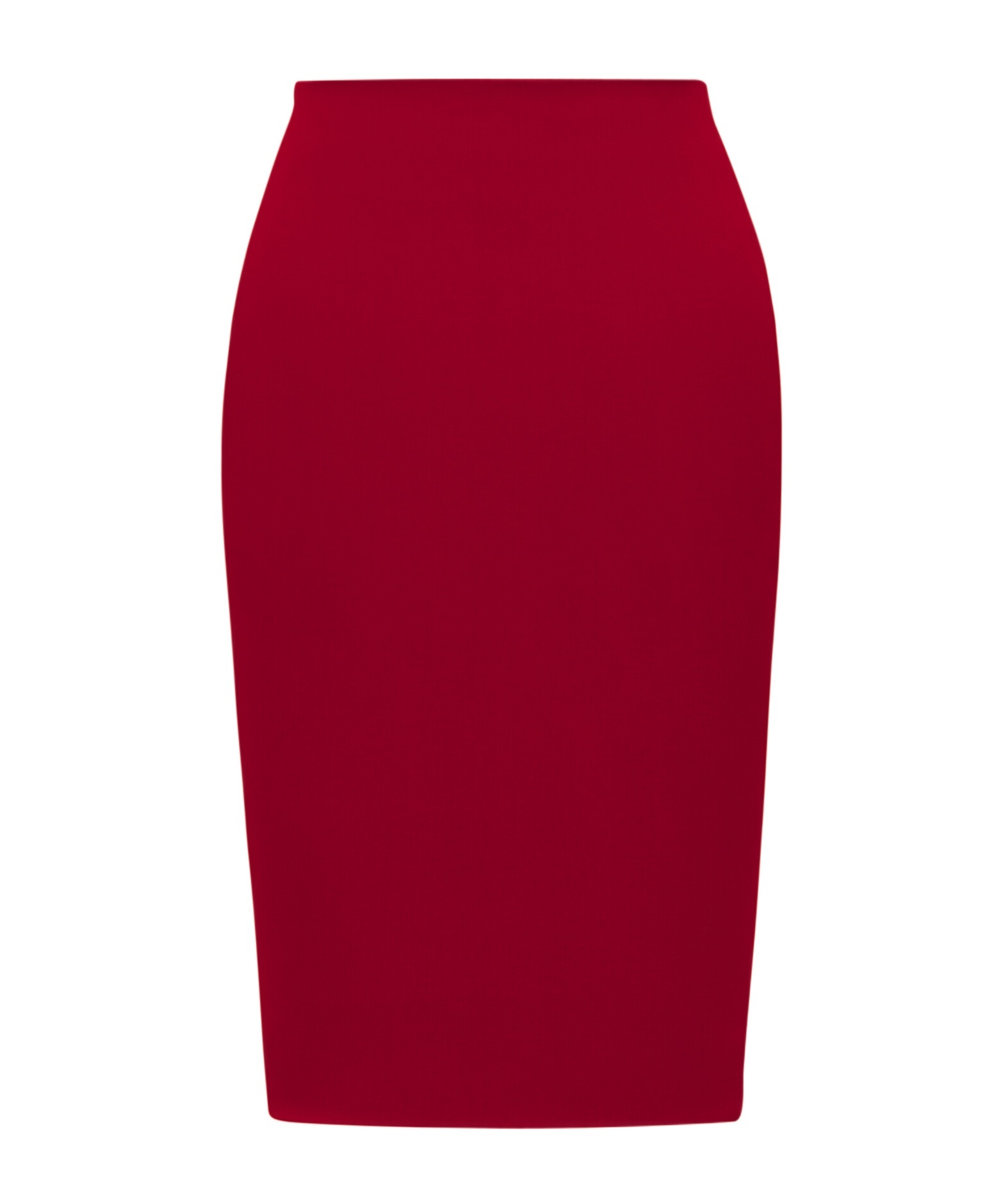 Saint Laurent Mid-rise Pencil Skirt In Red