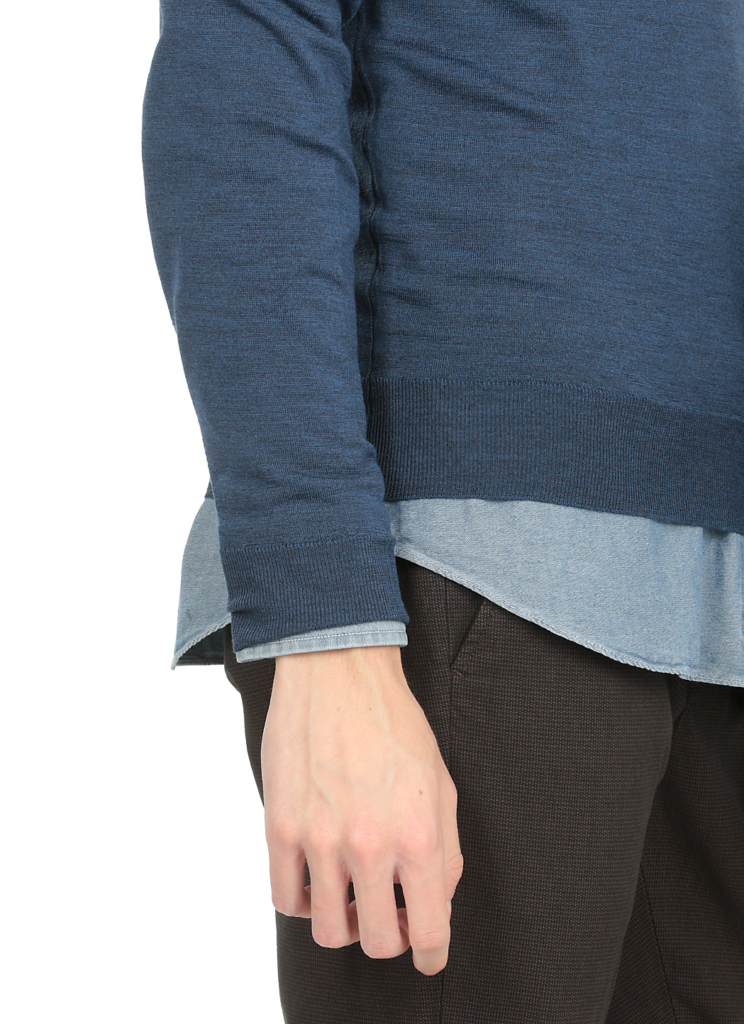 John Smedley Crew-neck Jumper In Blue