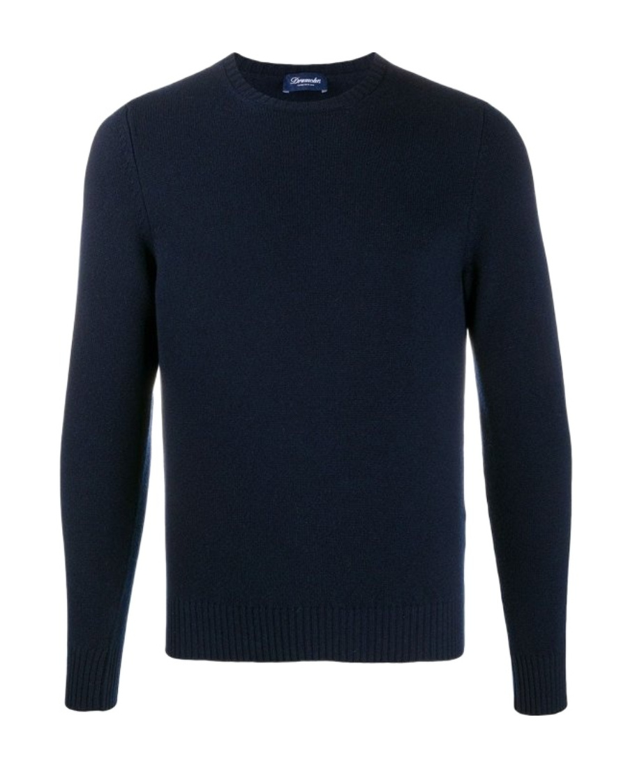 Drumohr Rib-trimmed Cashmere Jumper In Black