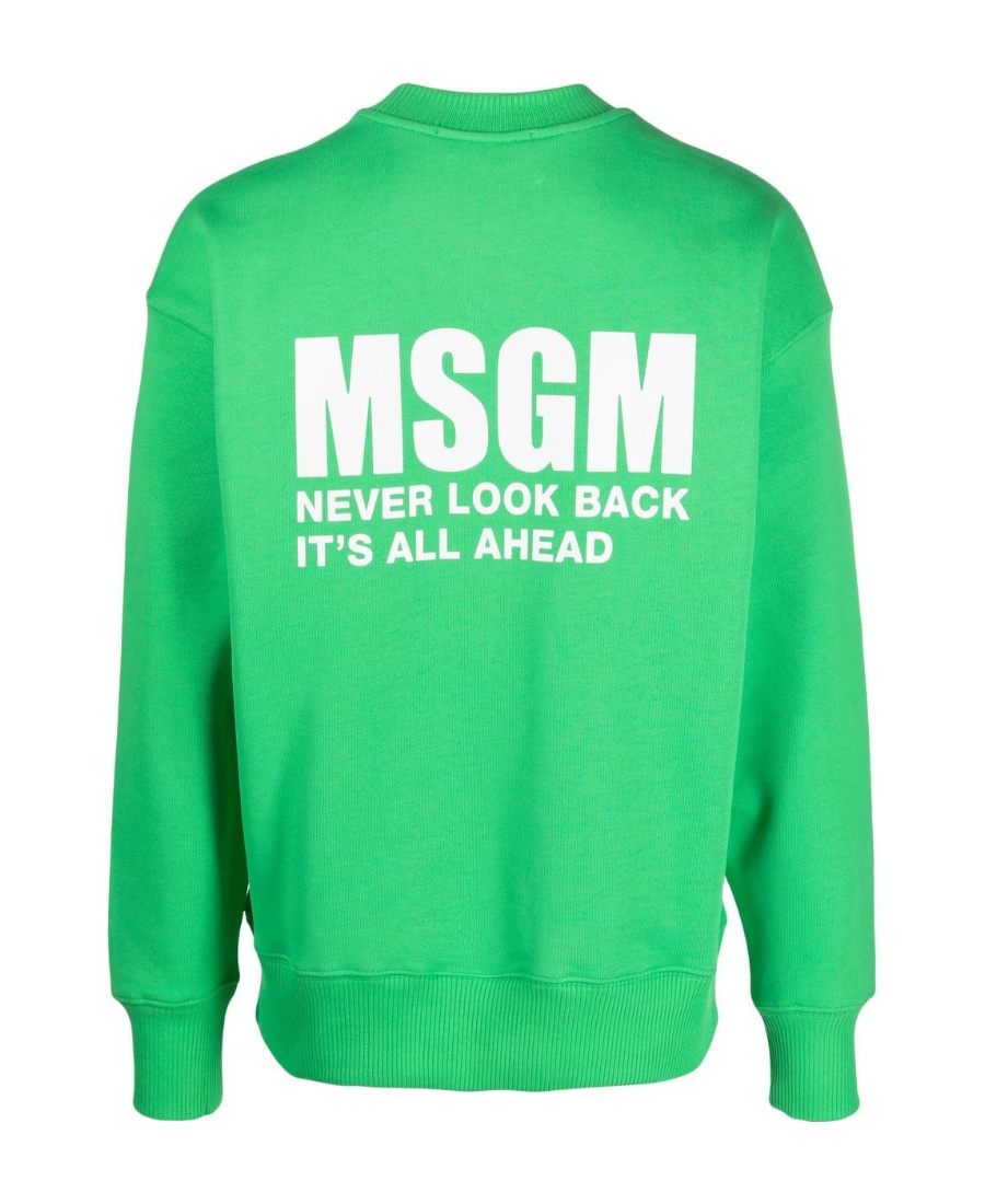 MSGM MSGM LOGO PRINTED CREWNECK SWEATSHIRT