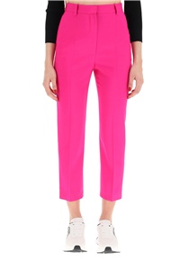 Alexander Mcqueen Tailored Cropped Trousers In Pink