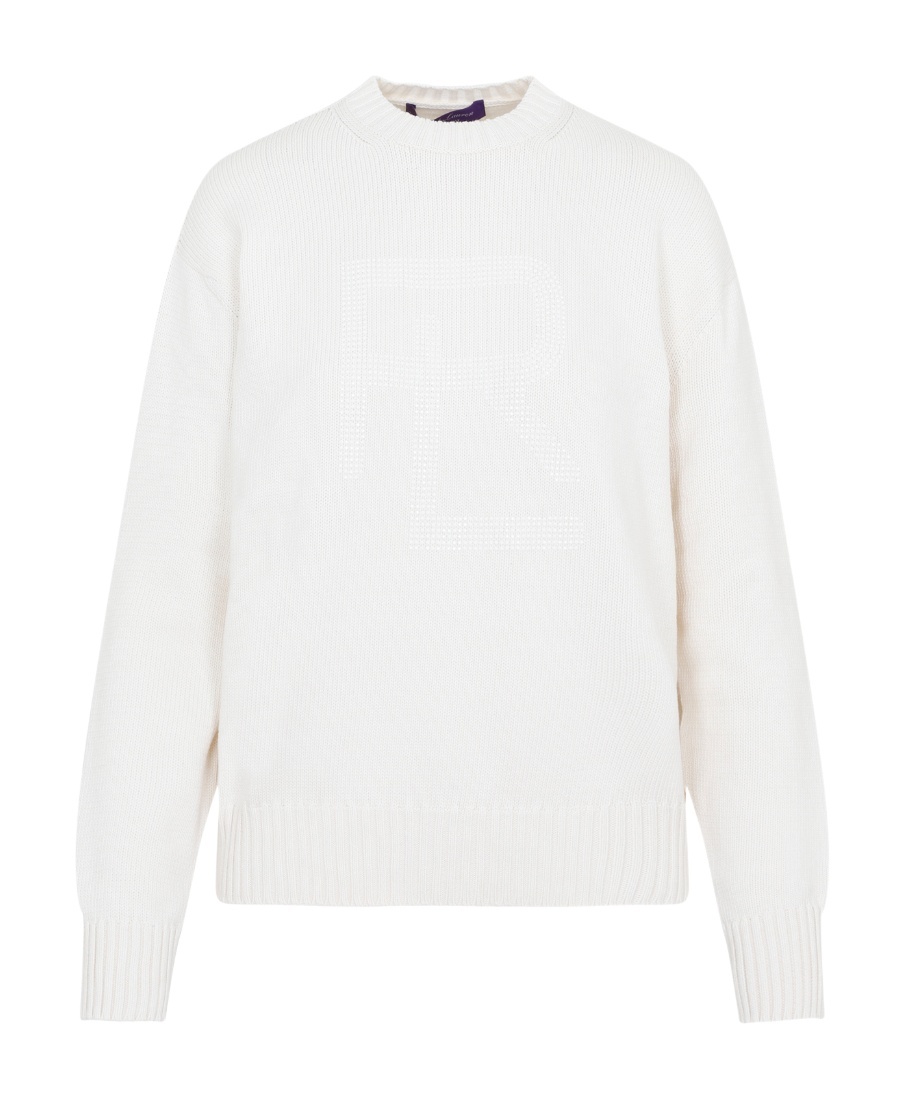 Polo Ralph Lauren Logo-embellished Long-sleeve Jumper In White