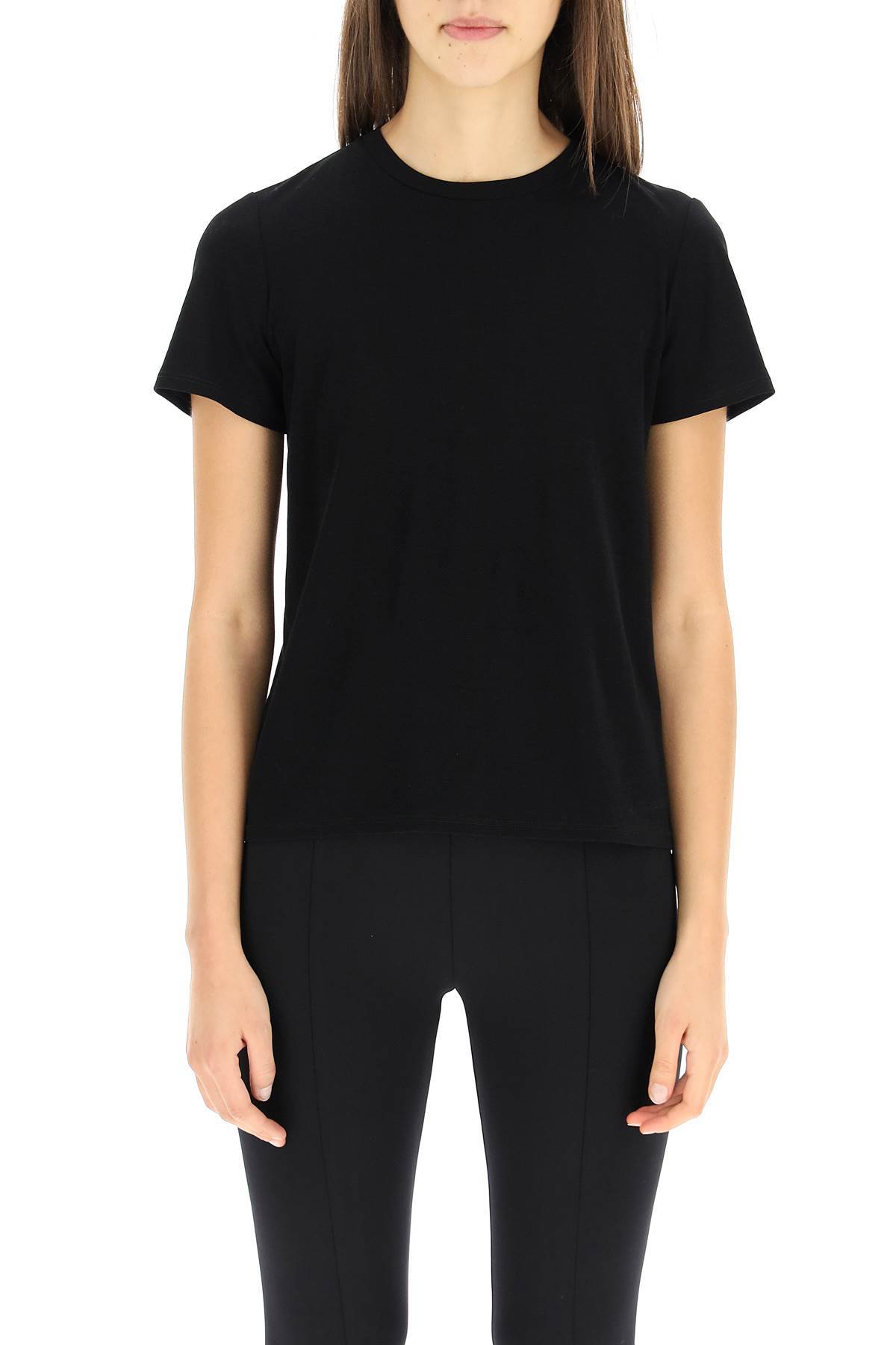 The Row Calibi Silk Blend Crew Neck T-shirt In Black