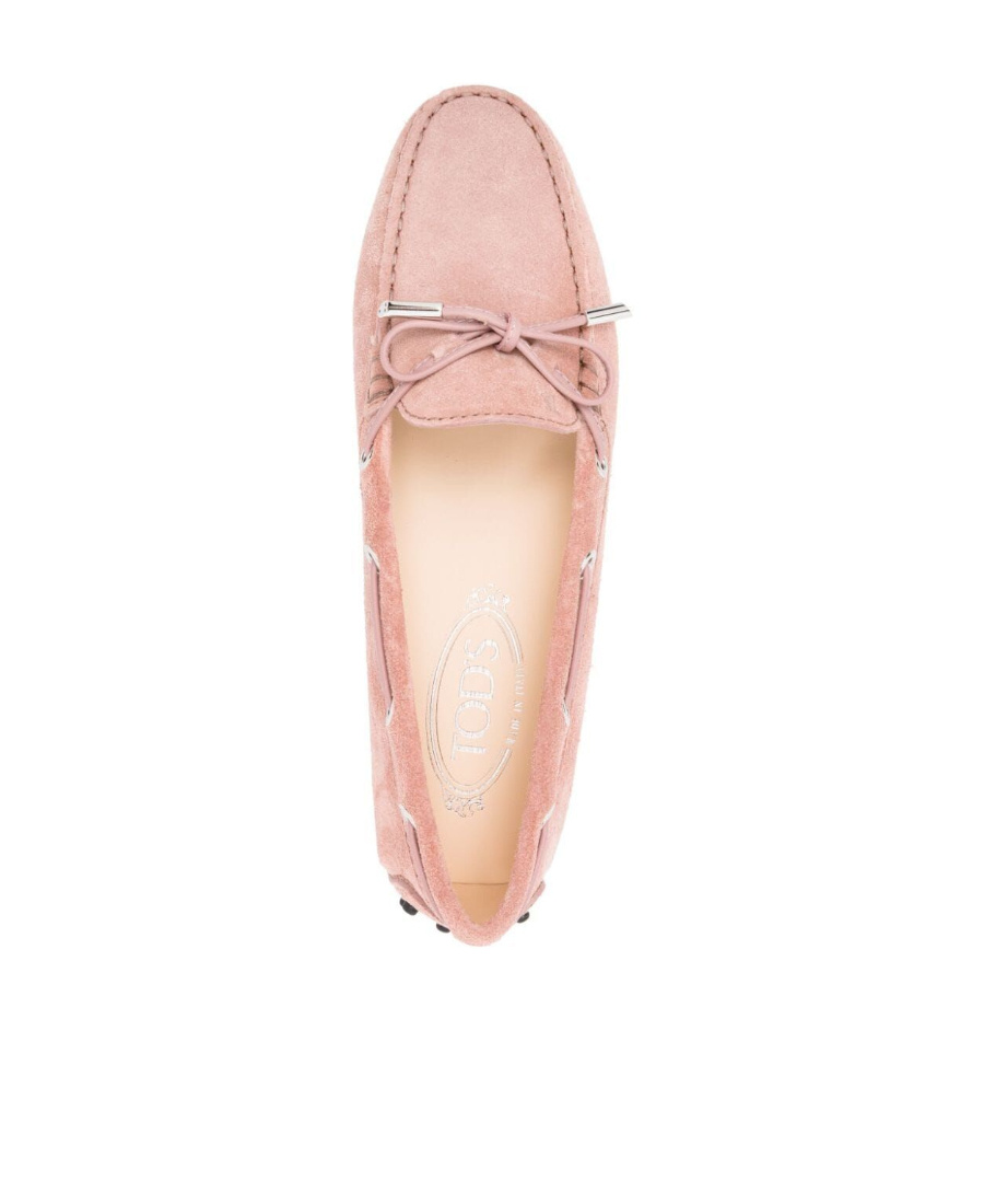 Shop Tod's Gommino Driving Suede Loafers In Pink