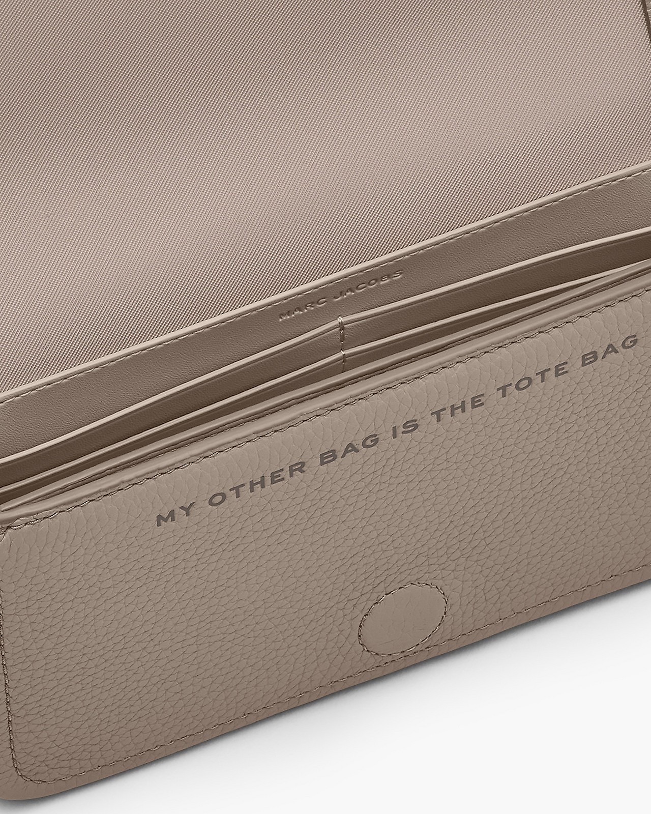 Marc Jacobs The Mini Bag Shoulder Bag In Grey Leather In Nude