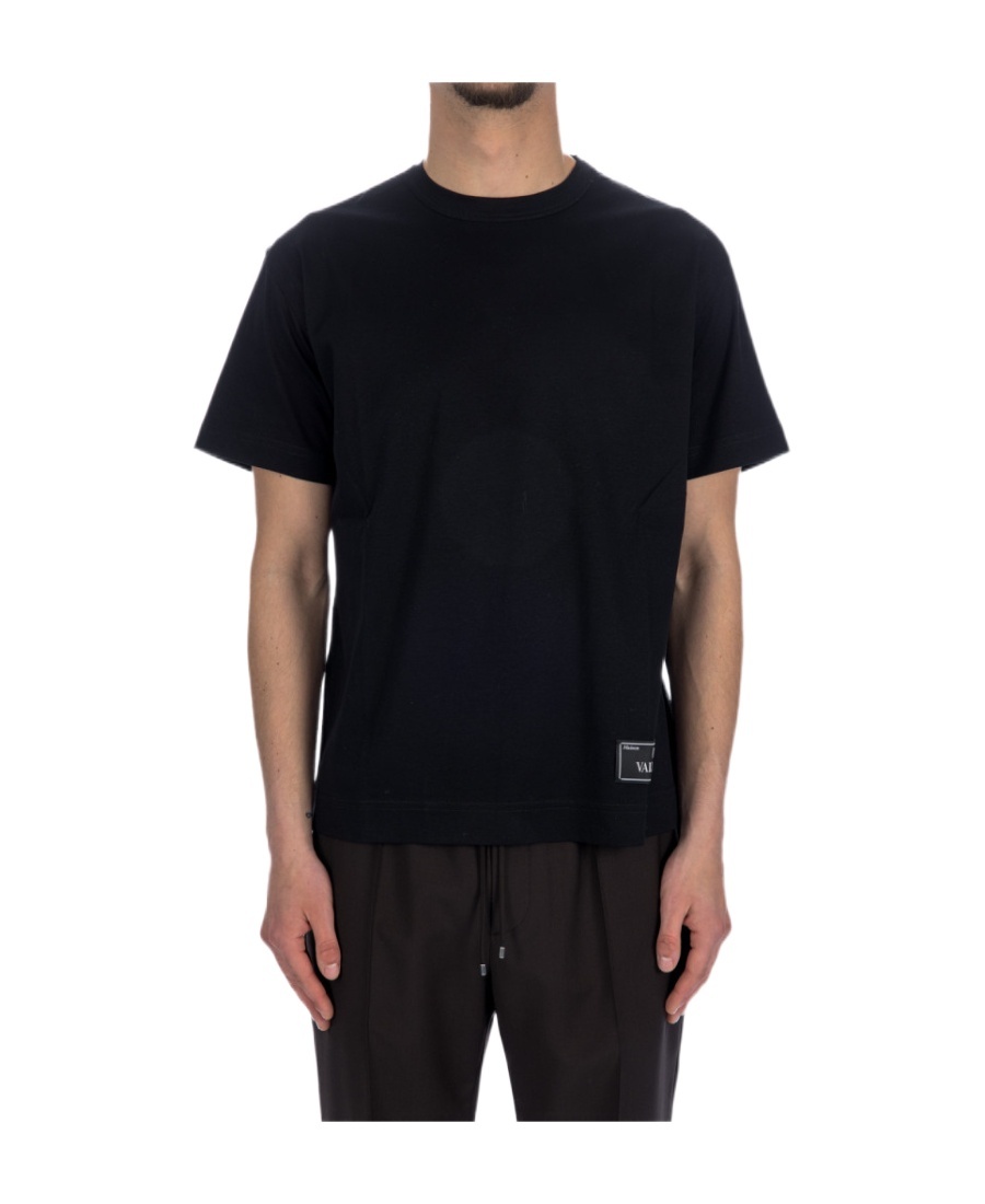 Valentino Canvas Iconograph Cotton T-shirt In Black