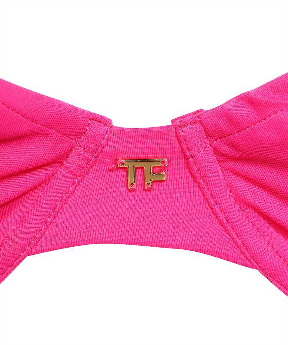 Tom Ford Neck Split Swimsuit In Pink