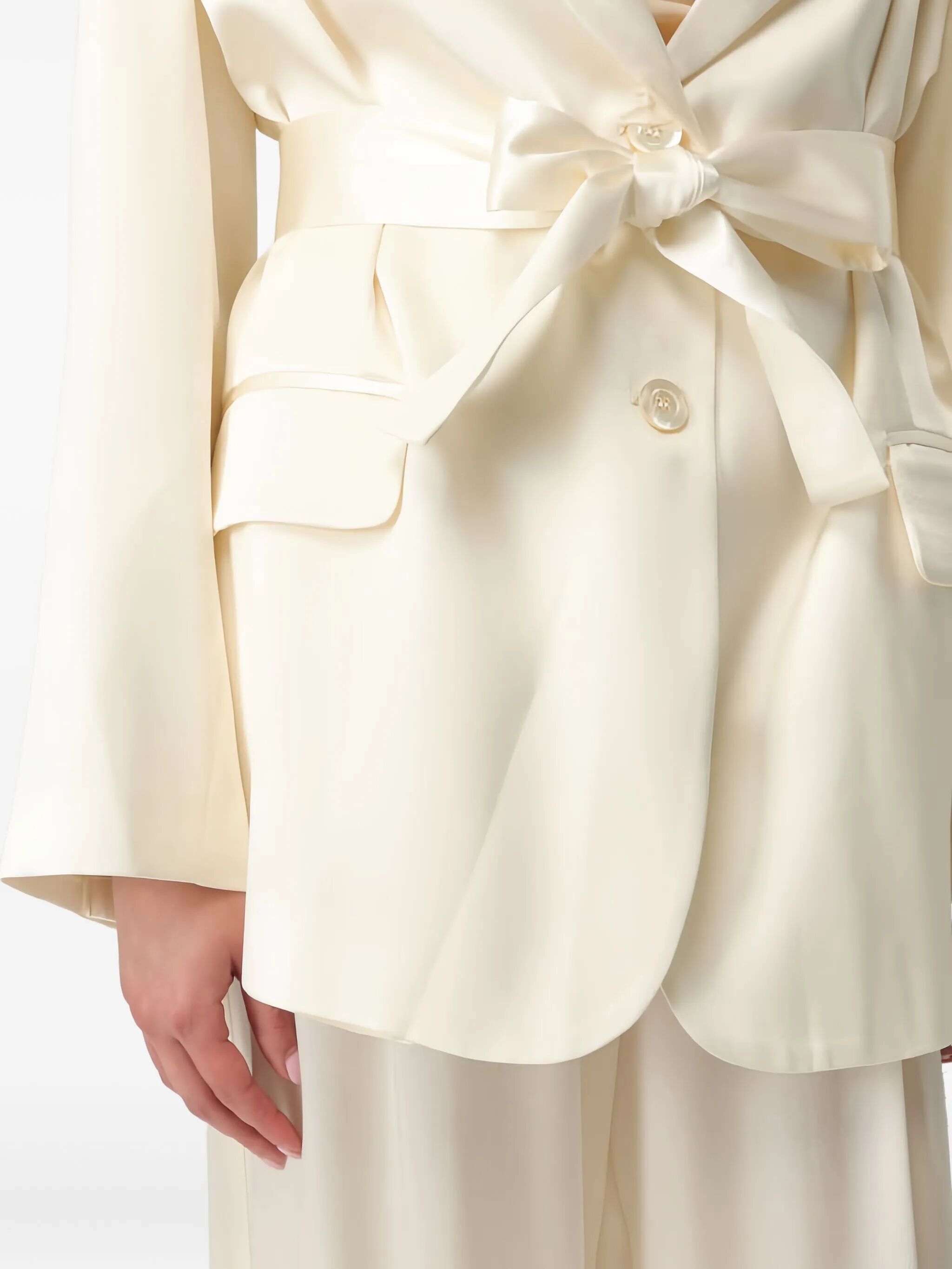 Semicouture Christiana Jacket Belted Waist In Neutral