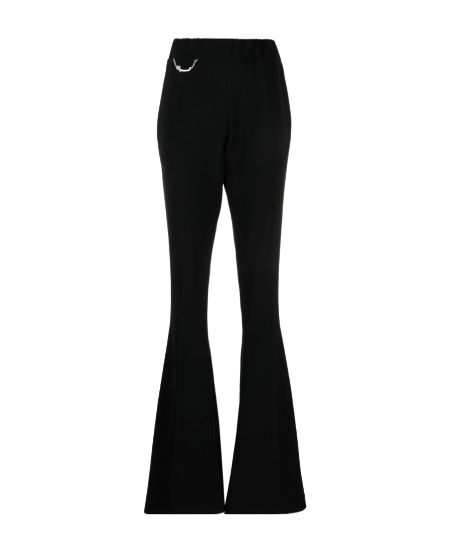 DSQUARED2 CHAIN-EMBELLISHED FLARED TROUSERS