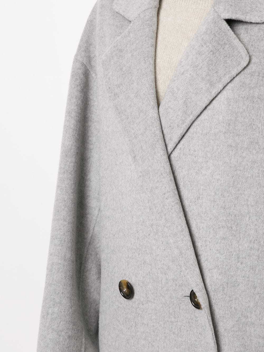 Loulou Studio Borneo Double-breasted Wool And Cashmere-blend Coat In Gray