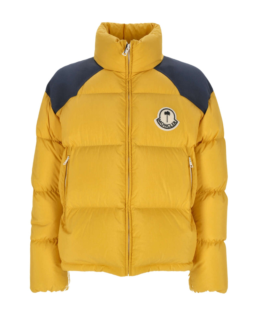 Moncler Nevis Short Down Jacket Yellow In Yellow