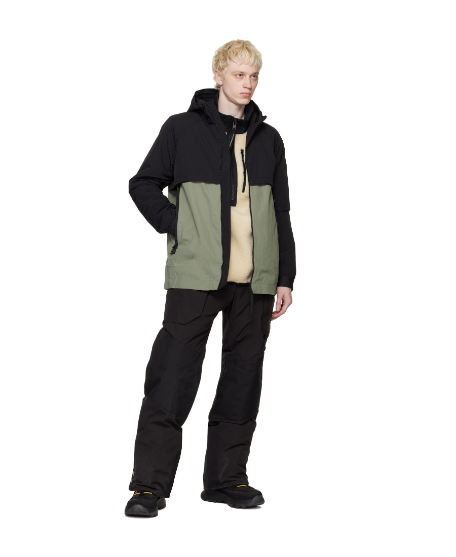 Canada Goose Faber Colour-block Hooded Jacket In Black