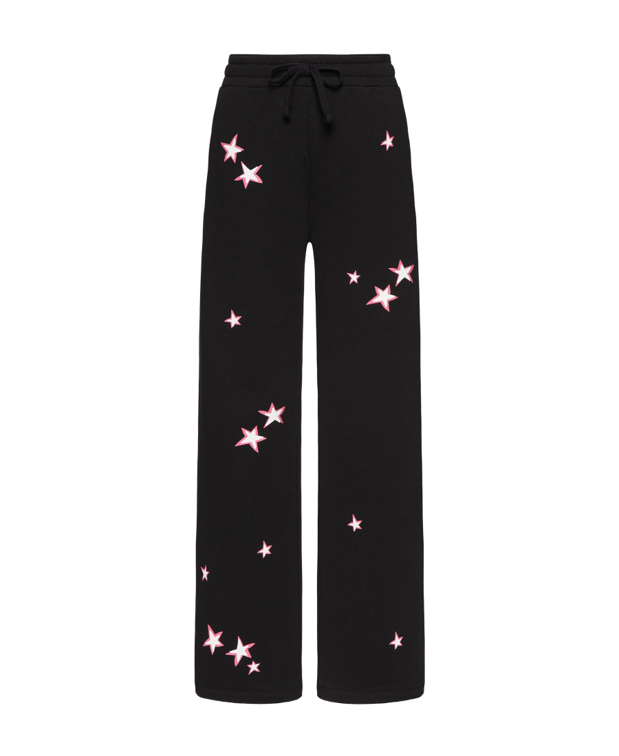 Red Valentino Pentagram Pattern Sweatpants In Black