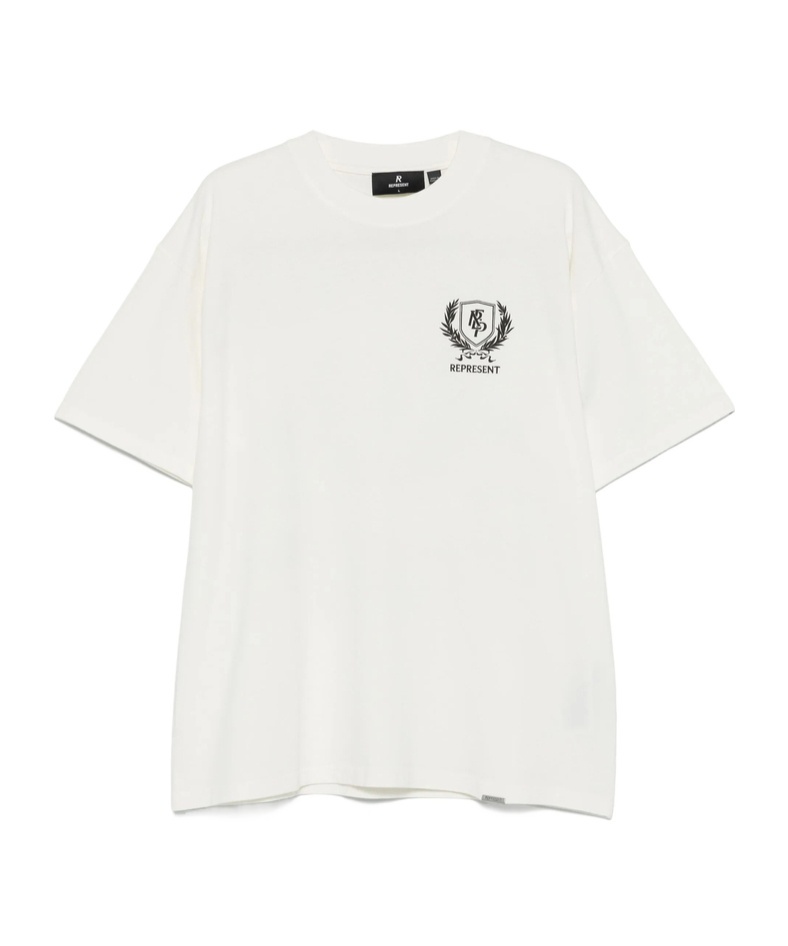 Represent Crest Puff-print T-shirt In White
