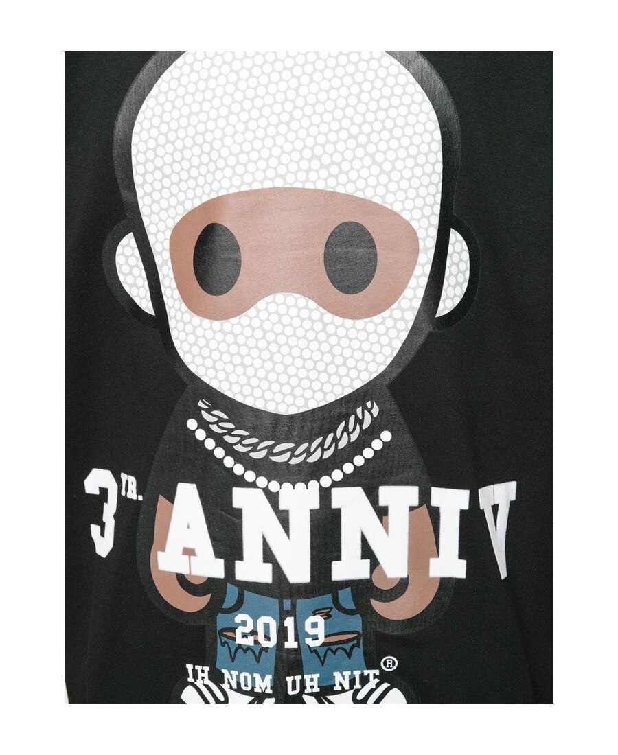 Ih Nom Uh Nit Pattern Printed T-shirt In Black