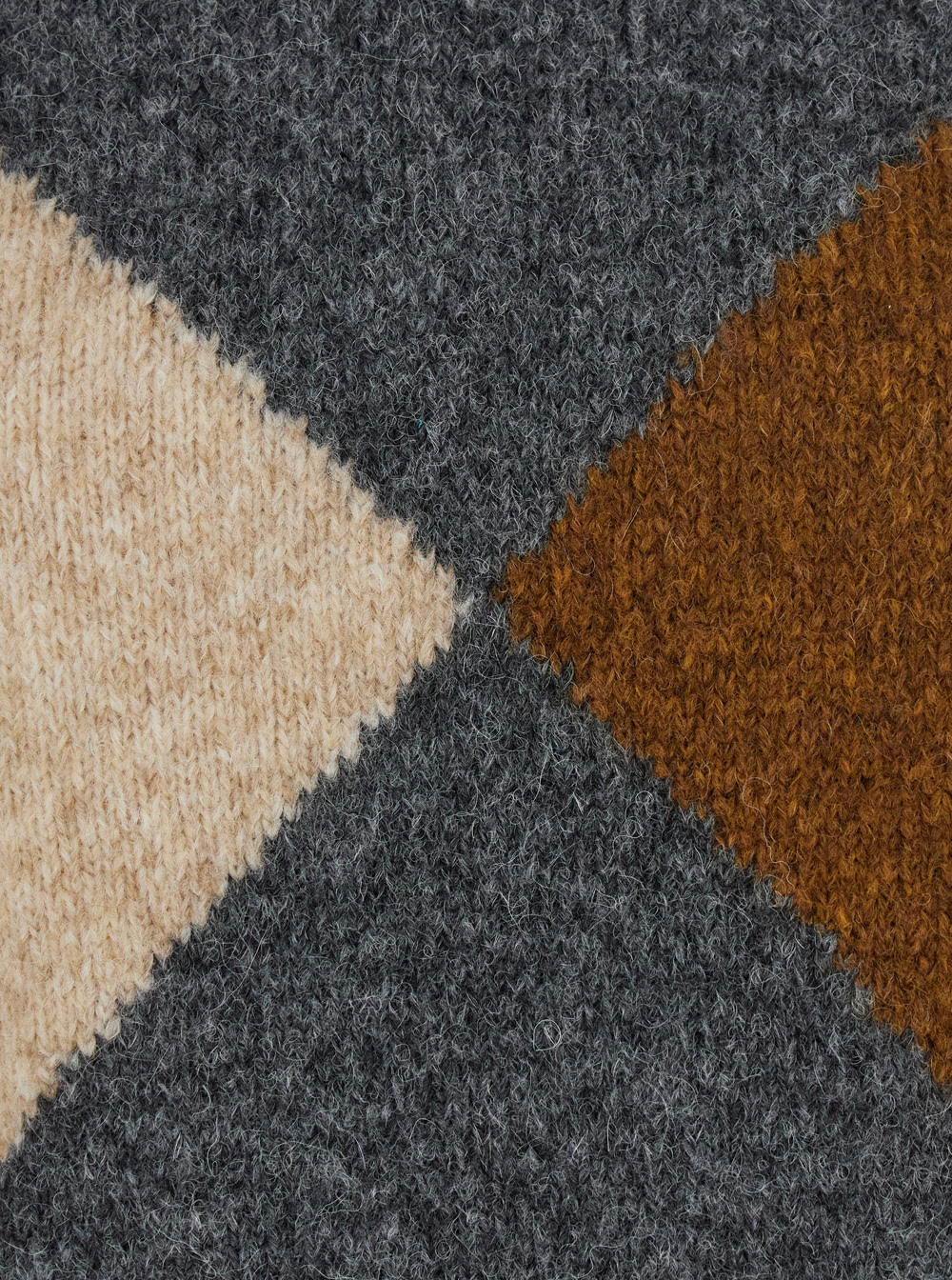 Semicouture Brown Sweater With Round Neck And All-over Argyle Motif In Wool Blend Woman In Multi