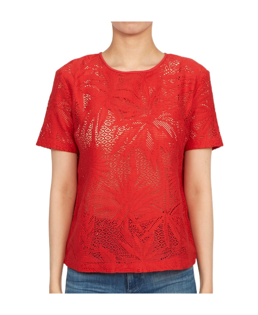 Max Mara Short-sleeved T-shirt With Round Neck In Red