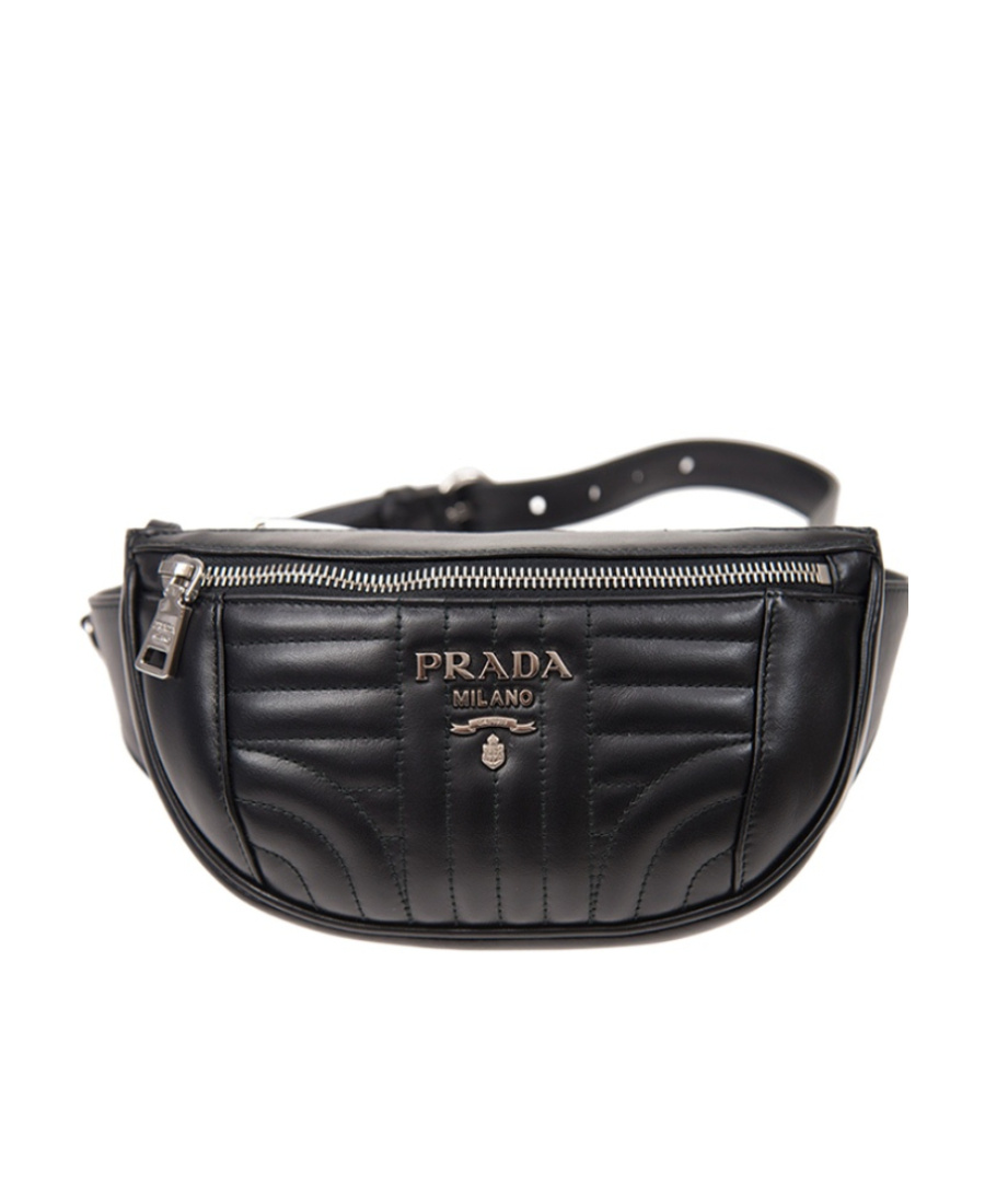 Prada Yansewed Design Waist Pack In Black