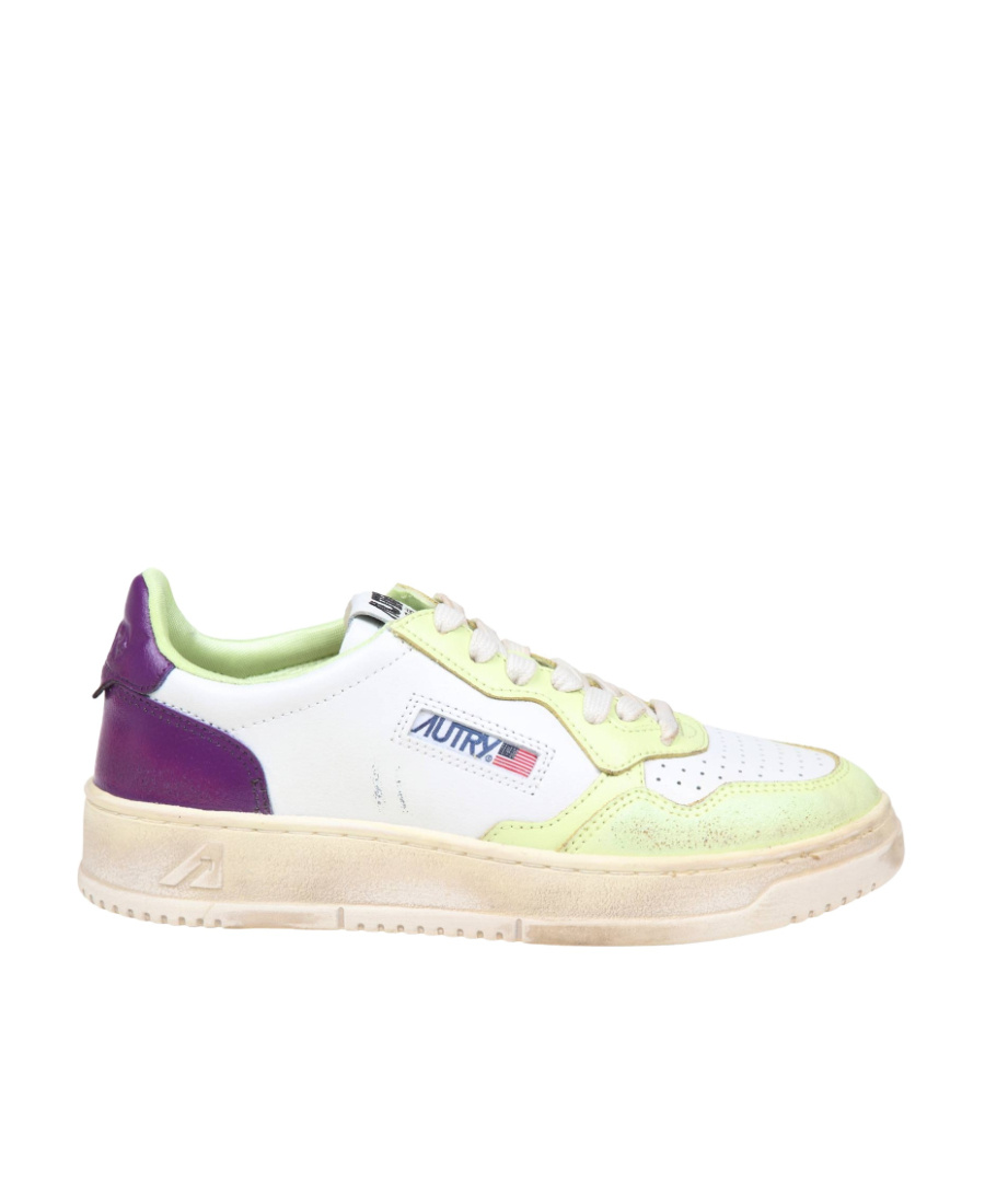Autry Medalist Colour-block Low-top Sneakers In White