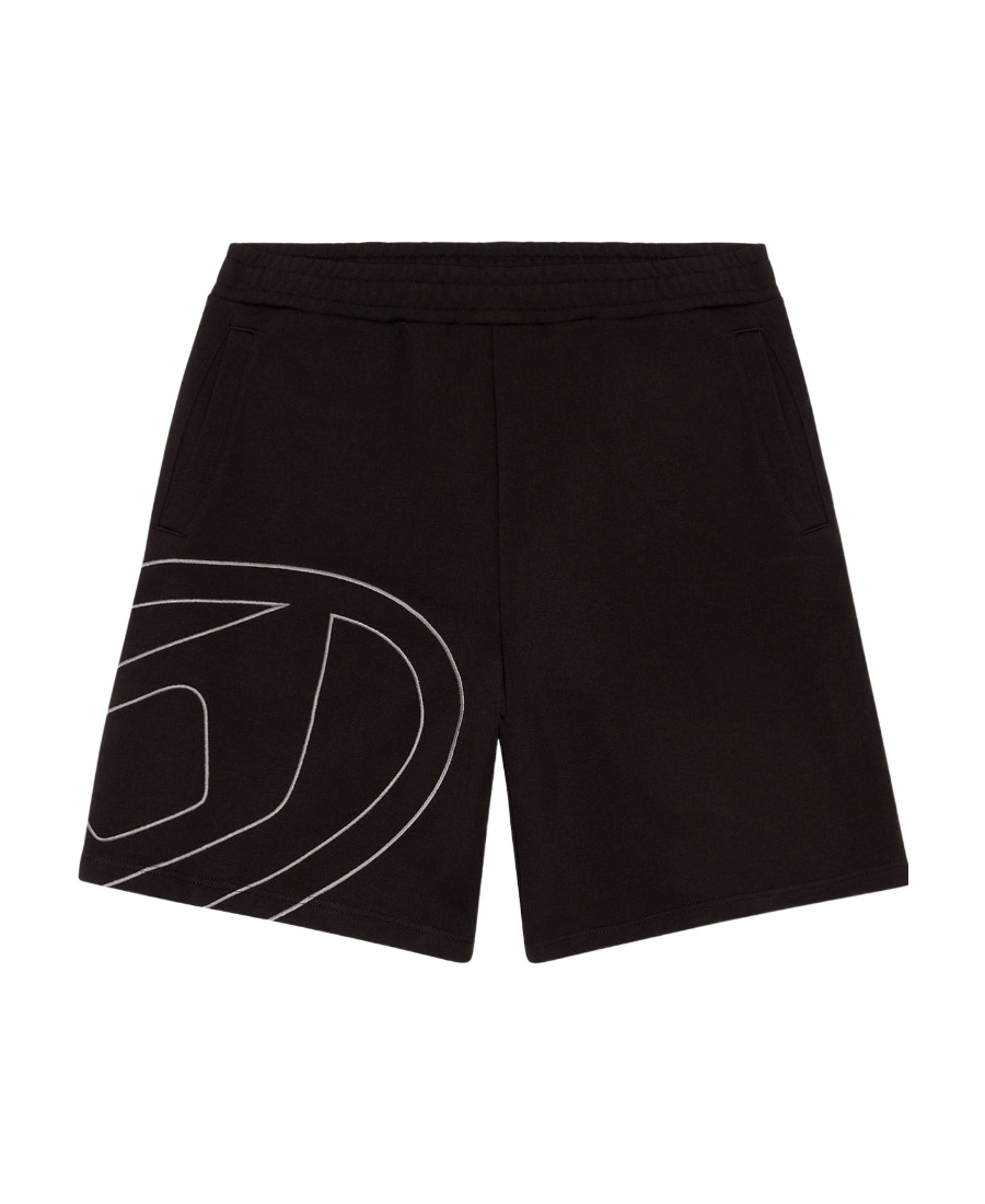 Diesel P-tain-mesh Track Shorts In Black