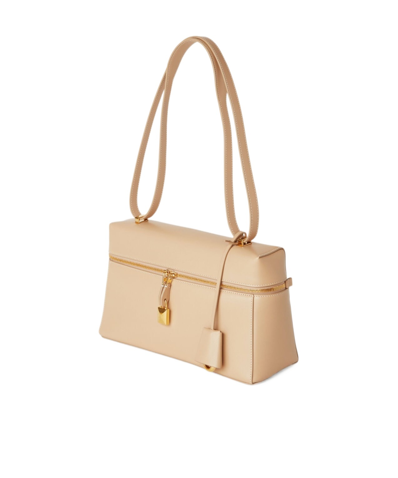 Loro Piana Zip-open Shoulder Bag In Light Frankincense Yellow/sun Gold