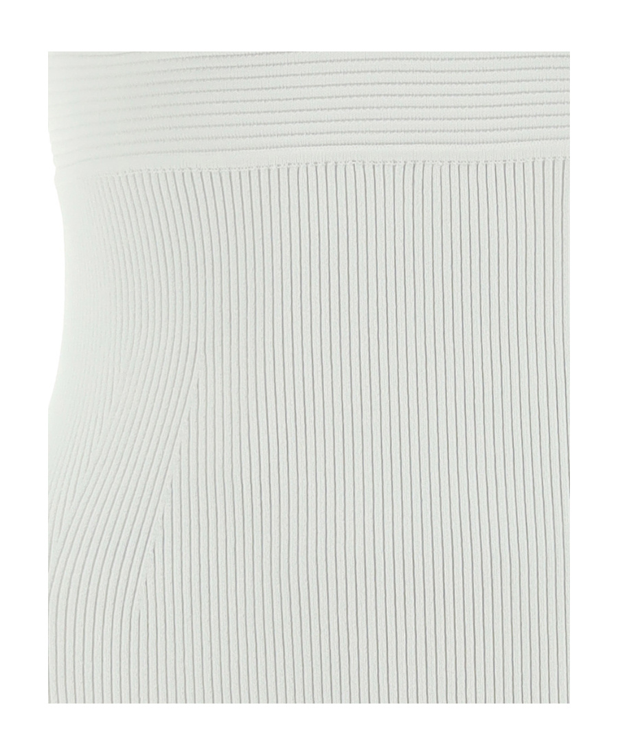 Alexander Mcqueen Ruffle Detailed Flared Mini Dress In White