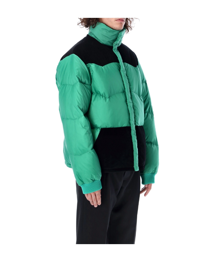 Marni Color-block Down Jacket In Green